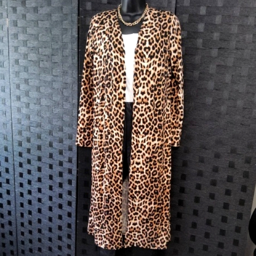 Leopard Print Long Cardigan